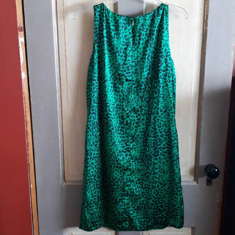 NWT Dana Buchman Dress Green and Black Leopard - Picture 4 of 7